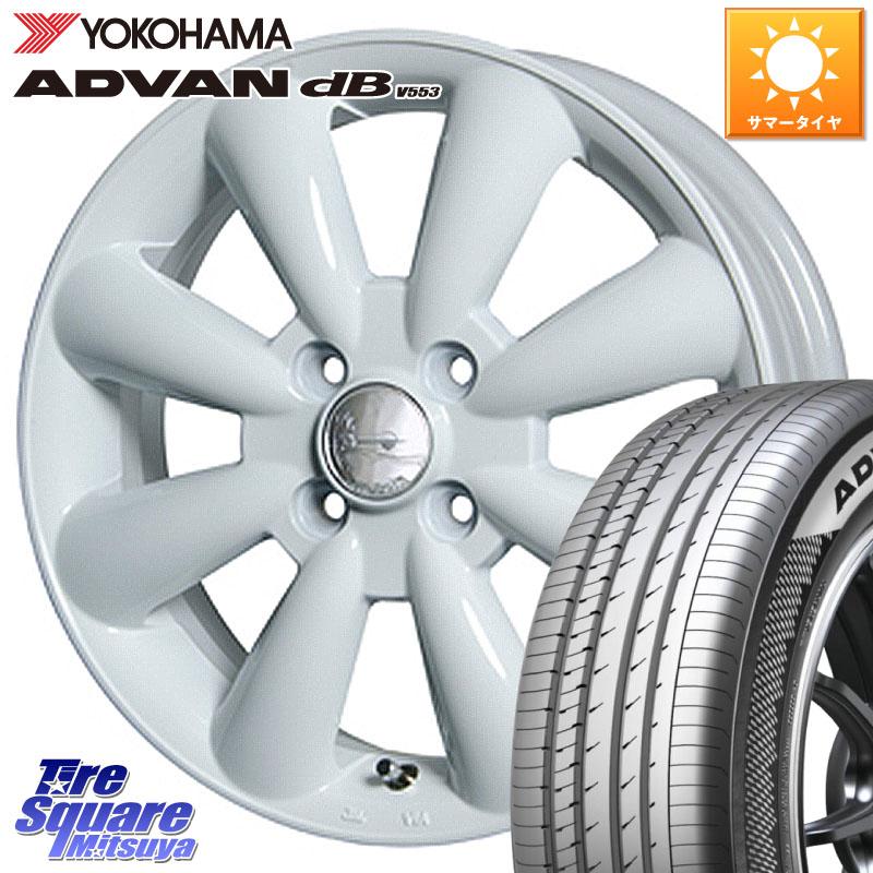 HotStuff ララパーム KC-8 lala Palm KC8 WH ホイール 15インチ 15 X 5.0J +45 4穴 100 YOKOHAMA R9077 ADVAN dB V553 ヨコハマ 175/65R15