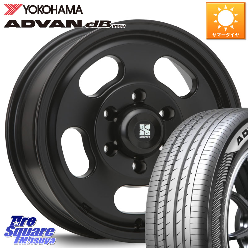MLJ XTREME-J D SLOT D-SLOT Dスロット サテンブラック ホイール 4本 16インチ 16 X 6.5J +25 6穴 139.7 YOKOHAMA R9074 ADVAN dB V553 ヨコハマ 215/60R16