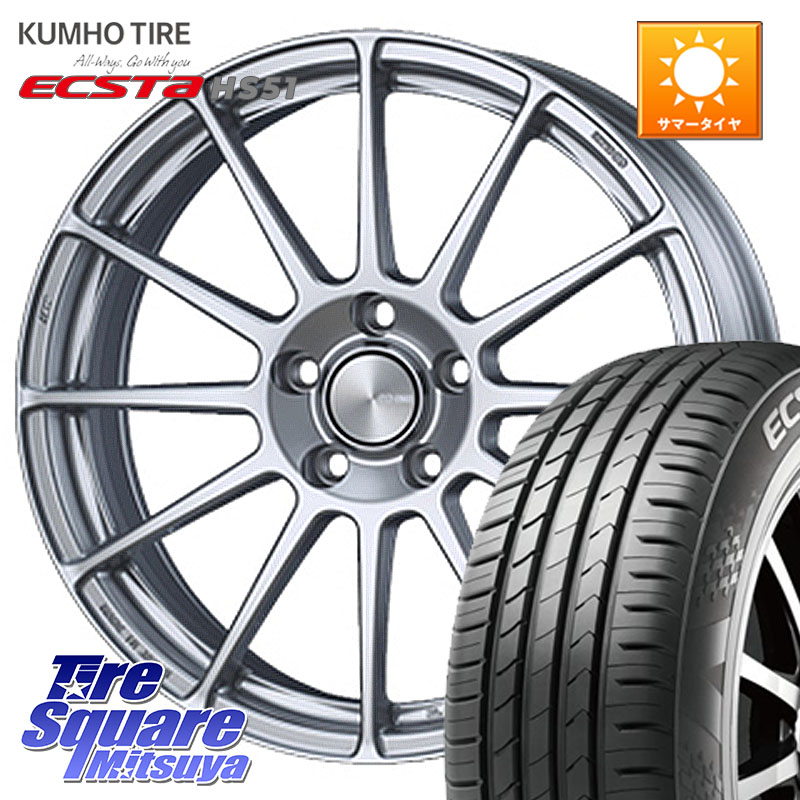 ENKEI エンケイ PerformanceLine PF03 ホイール 15 X 5.0J +45 4穴 100 KUMHO ECSTA HS51 エクスタ サマータイヤ 165/55R15 N-BOX タント スペーシア サクラ