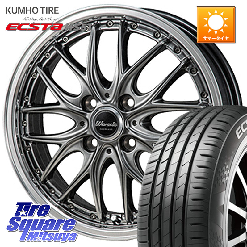 MONZA Warwic DEEPRAND ホイール 16 X 6.0J +42 4穴 100 KUMHO ECSTA HS51 エクスタ サマータイヤ 165/50R16 ミラージュ