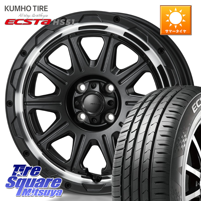 MONZA HI-BLOCK REGULES 16インチ 16 X 6.0J +40 4穴 100 KUMHO ECSTA HS51 エクスタ サマータイヤ 165/50R16 ミラージュ