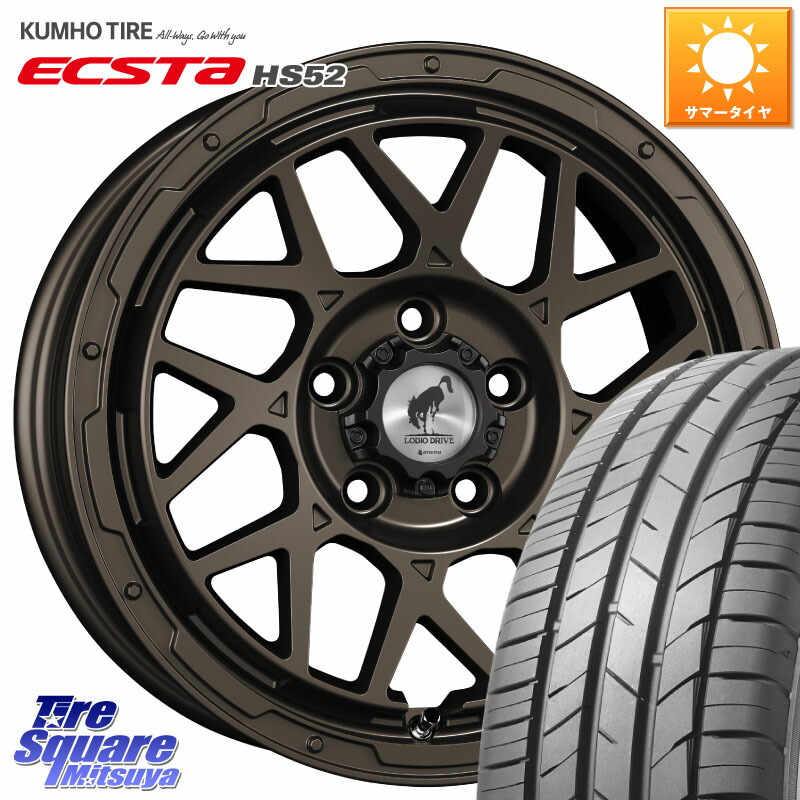 SUPER STAR LODIO DRIVE ロディオドライブ 8M MONO モノ 16 X 7.0J +42 5穴 114.3 KUMHO ECSTA HS52 エクスタ サマータイヤ 205/50R16