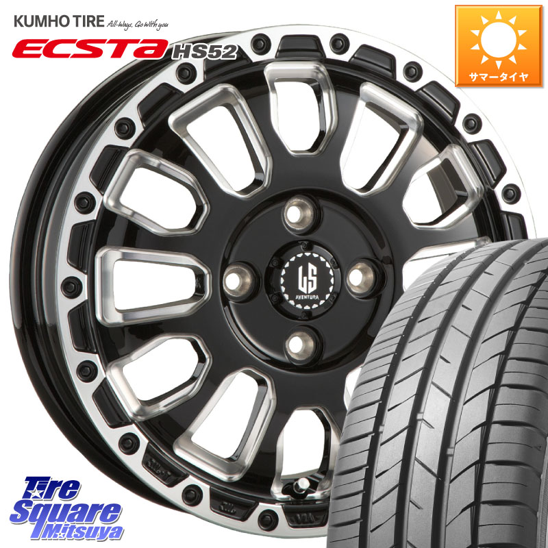 KUMHO ECSTA HS52 エクスタ サマータイヤ 205/55R16阿部商会 LA STRADA AVENTURA アヴェンチュラ 16インチ 16X6.0J 40 4穴 100 E13オーラ アクア|タイヤスクエアミツヤ