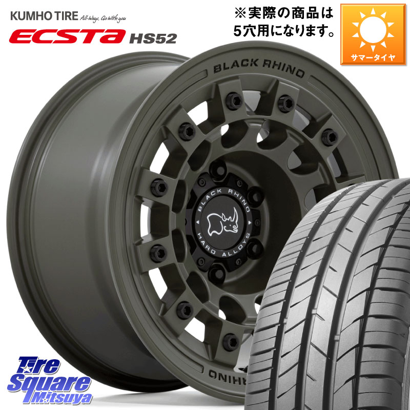 BLACK RHINO FUJI フジ ホイール 17インチ ブラックライノ 17 X 8.0J +38 5穴 114.3 KUMHO ECSTA HS52 エクスタ サマータイヤ 215/60R17 20系アルファード 126,360円