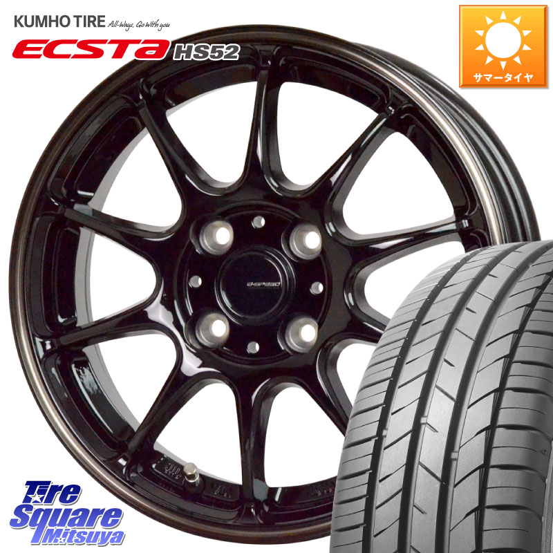 KUMHO ECSTA HS52 エクスタ サマータイヤ 195/45R16HotStuff G・SPEED P-07 ジー・スピード ホイール 16インチ 16X5.5J 50 4穴 100 K13マーチ マーチ MARCH 日産｜タイヤスクエアミツヤ 56,382円