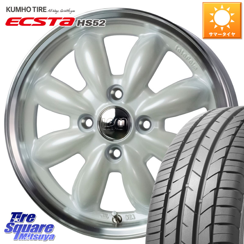 KUMHO ECSTA HS52 エクスタ サマータイヤ 195/50R15HotStuff LaLa Palm CUP2 ララパーム カップ2 ホイール 15インチ 15X5.5J 45 4穴 100｜タイヤスクエアミツヤ