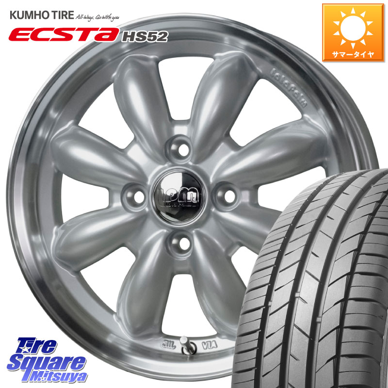 KUMHO ECSTA HS52 エクスタ サマータイヤ 195/50R15HotStuff LaLa Palm CUP2 ララパーム カップ2 ホイール 15インチ 15X5.5J 45 4穴 100｜タイヤスクエアミツヤ