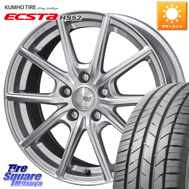 KUMHO ECSTA HS52 エクスタ サマータイヤ 185/55R16KYOHO SEIN EK ザインEK ホイール 16インチ 16X6.5J 45 5穴 114.3 ZC33Sスイフトスポーツ スイフトスポーツ|タイヤスクエアミツヤ