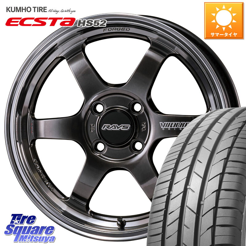 RAYS 【欠品次回10~11月】 VOLK RACING TE37 KCR PROGRESSIVE MODEL KCR ホイール 15インチ 15 X 5.5J +45 4穴 100 KUMHO ECSTA HS52 エクスタ サマータイヤ 185/55R15