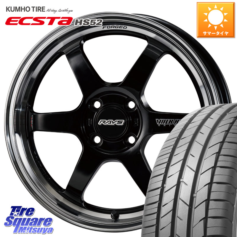 KUMHO ECSTA HS52 エクスタ サマータイヤ 195/45R16RAYS 【欠品次回3~4月】 VOLK RACING TE37 KCR PROGRESSIVE MODEL KCR ホイール 16インチ 16X6.0J 42 4穴 100 M900系タンク/ルーミー SuperONE ダイハツ トールM900S・M910S ジャスティ(M900/910F) パッソセッテ プロ|タイヤスクエアミツヤ