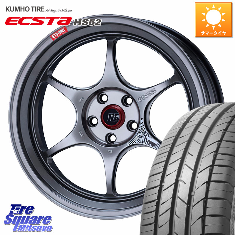 ENKEI エンケイ PerformanceLine PF06 シルバー ホイール 16インチ 16 X 6.5J +38 5穴 100 KUMHO ECSTA HS52 エクスタ サマータイヤ 195/50R16