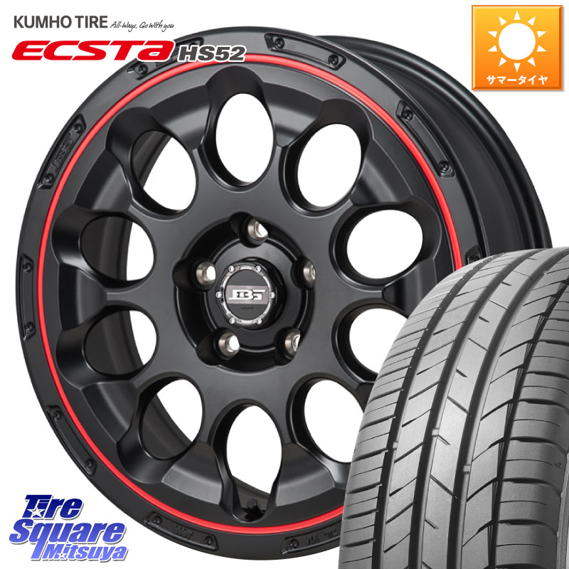 KUMHO ECSTA HS52 エクスタ サマータイヤ 215/60R17KOSEI BOTTOM GARCIA CHRONO レッドリム ホイール 17インチ 17X7.0J 38 5穴 114.3 カローラクロス 20系アルファード エルグランド 日産 エクストレイル X-TRAIL 日産 ヴェルファイア UX レクサス｜タイヤスクエアミツヤ