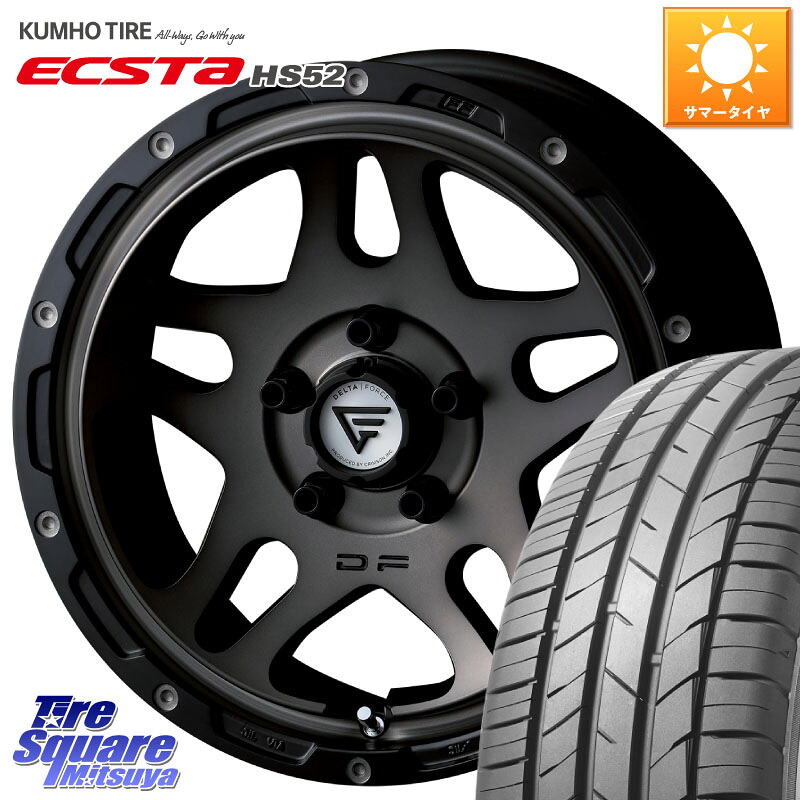 KUMHO ECSTA HS52 エクスタ サマータイヤ 215/60R17DELTA FORCE OVERLANDER ホイール 17インチ 17X7.0J 32 5穴 114.3 20系アルファード ヴェルファイア|タイヤスクエアミツヤ