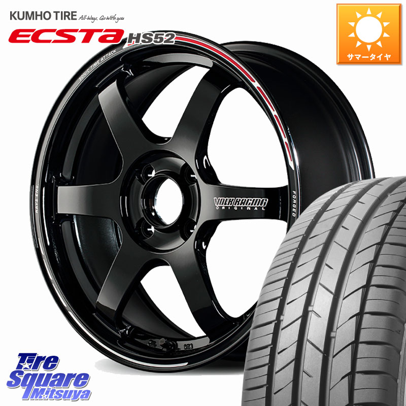 KUMHO ECSTA HS52 エクスタ サマータイヤ 185/55R16RAYS 【欠品次回3~4月】 TE37 SONIC TIME ATTACK EDITION 鍛造 ホイール 16インチ 16X6.5J 39 4穴 100 ロードスター スペイド ヤリス カスタム前提 スイフト|タイヤスクエアミツヤ