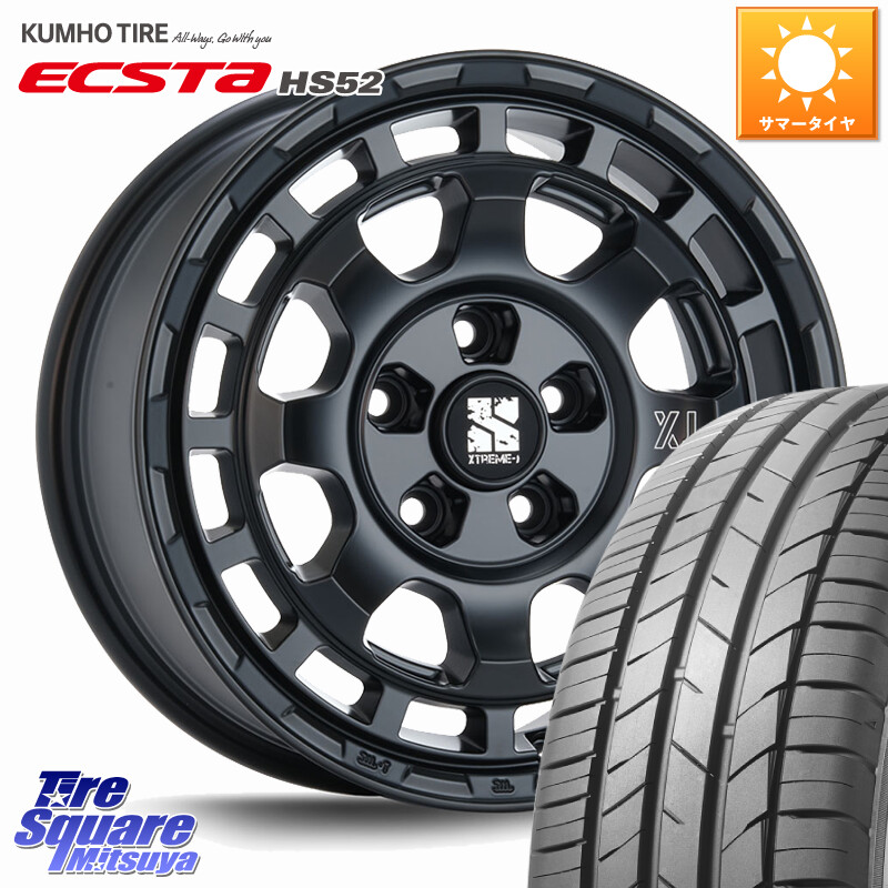 KUMHO ECSTA HS52 エクスタ サマータイヤ 205/55R16MLJ SAVANZA サバンザ XTREME-J ホイール 16インチ エクストリーム 16X7.0J 35 5穴 114.3 GRヤリスRSノーマルキャリパー|タイヤスクエアミツヤ