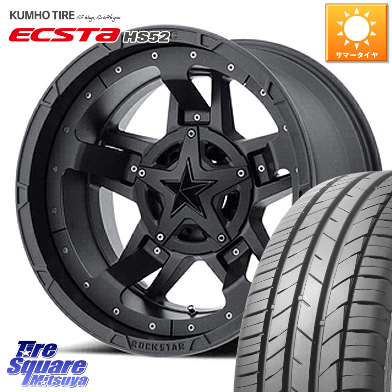 KUMHO ECSTA HS52 エクスタ サマータイヤ 215/60R17KMC XD827 ROCKSTAR3 ホイール 17インチ ロックスター3 17X8.0J(US) 35 5穴 114.3 Jeep Compass ジープコンパス｜タイヤスクエアミツヤ