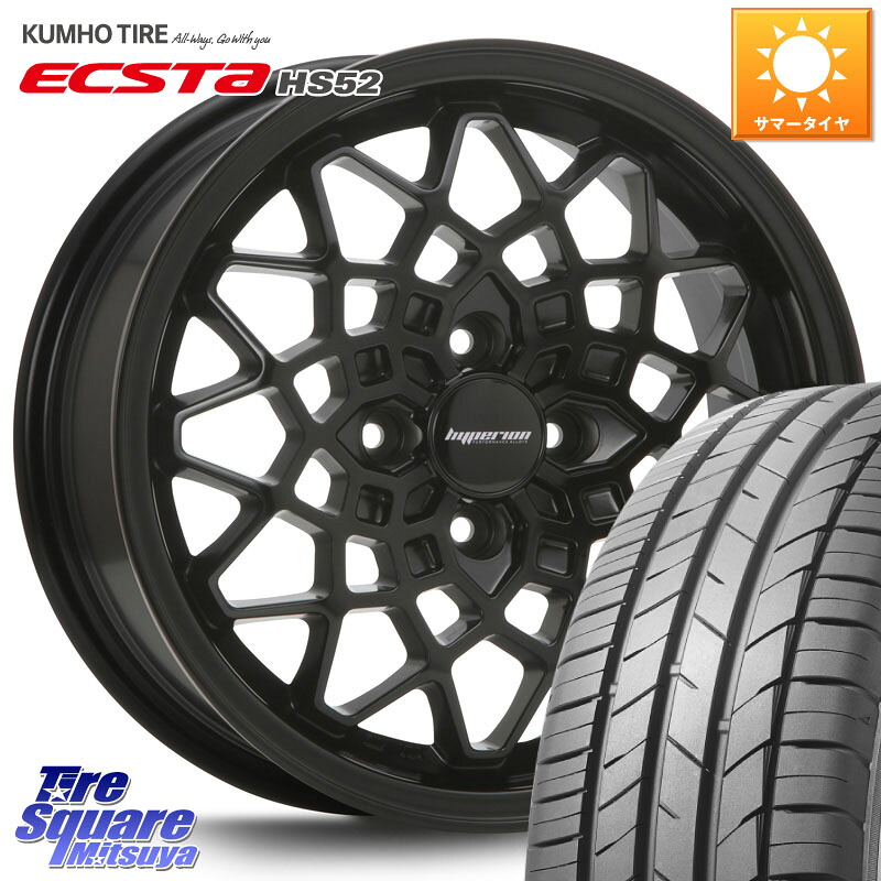 MLJ hyperion CALMA ハイペリオン カルマ 15 X 7.0J +48 4穴 100 KUMHO ECSTA HS52 エクスタ サマータイヤ 195/55R15 ヤリス
