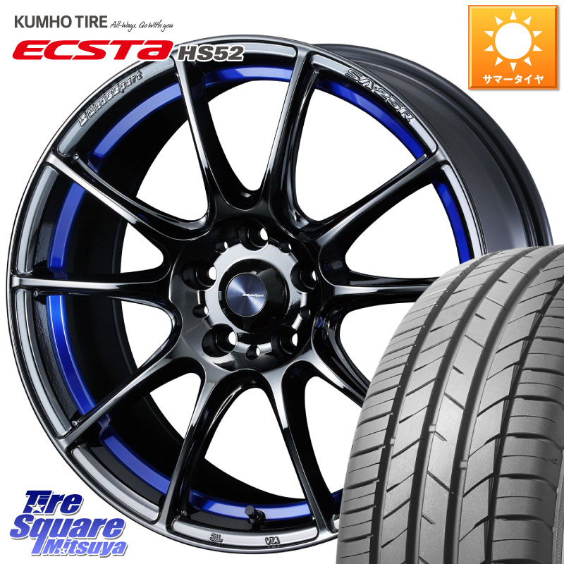 WEDS SA-25R ウェッズ スポーツ ホイール 17インチ 17 X 7.5J +45 5穴 114.3 KUMHO ECSTA HS52 エクスタ サマータイヤ 215/60R17 C-HR 50系エスティマ RC系オデッセイ後期 CX-30 MX-30 20系アルファード