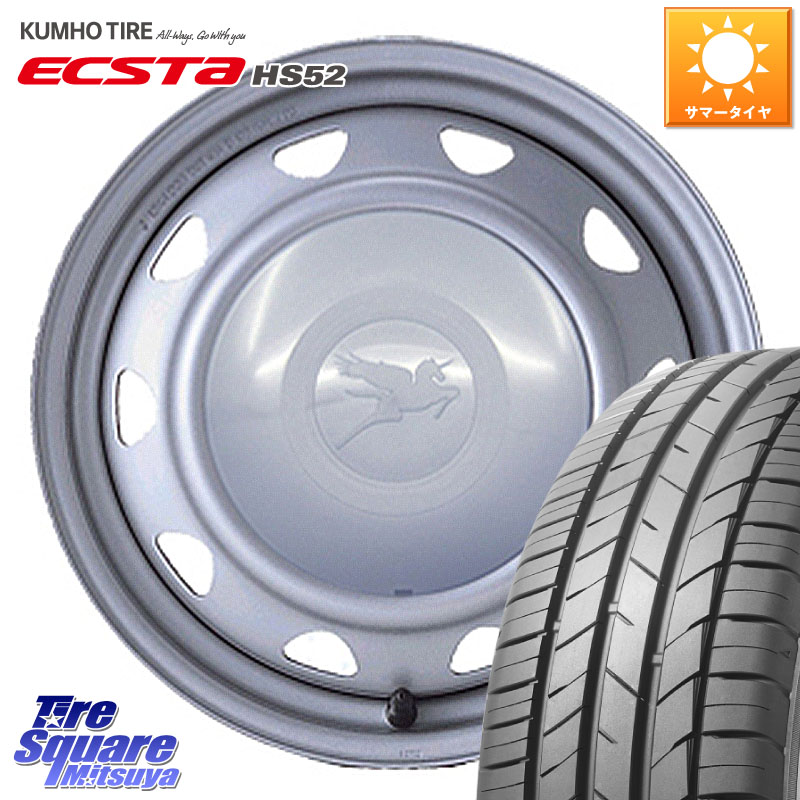 KUMHO ECSTA HS52 エクスタ サマータイヤ 185/55R15WEDS キャロウィン PS-603 スチールホイール 15インチ 15X6.0J 45 4穴 100 SuperONE E11ノート コルト パッソセッテ べリーサ デミオ DEMIO MAZDA ファンカーゴ｜タイヤスクエアミツヤ 42,114円