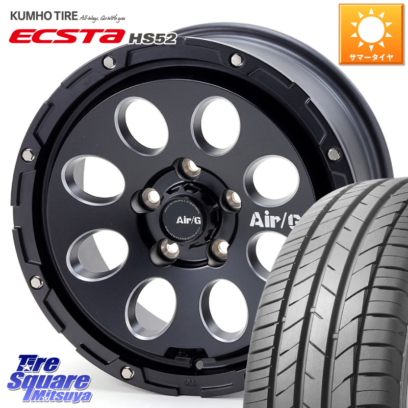 4X4エンジニアリング Air G Massive エアーGマッシブ ホイール 16インチ 16 X 7.0J +35 5穴 114.3 KUMHO ECSTA HS52 エクスタ サマータイヤ 225/55R16
