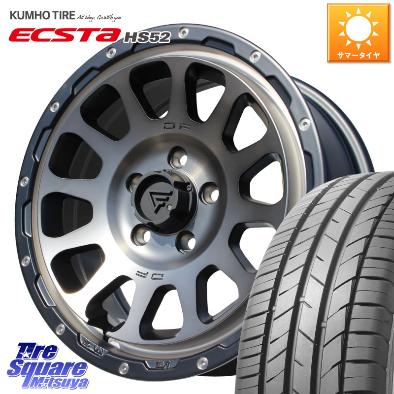 DELTA FORCE デルタフォース オーバル 16インチ 16 X 7.0J +35 5穴 114.3 KUMHO ECSTA HS52 エクスタ サマータイヤ 215/55R16