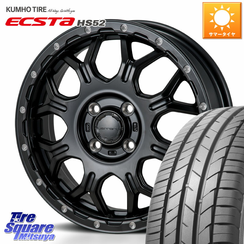 MONZA HI-BLOCK JERRARD ホイール 4本 16インチ 16 X 6.0J +41 4穴 100 KUMHO ECSTA HS52 エクスタ サマータイヤ 185/55R16 160系カローラフィールダー ヤリス ロードスター スペイド