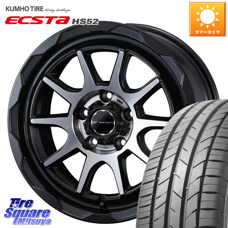 KUMHO ECSTA HS52 エクスタ サマータイヤ 195/50R16WEDS マッドヴァンス06 MUD VANCE 06 ホイール 16インチ 16X6.0J 40 5穴 100 シエンタ|タイヤスクエアミツヤ