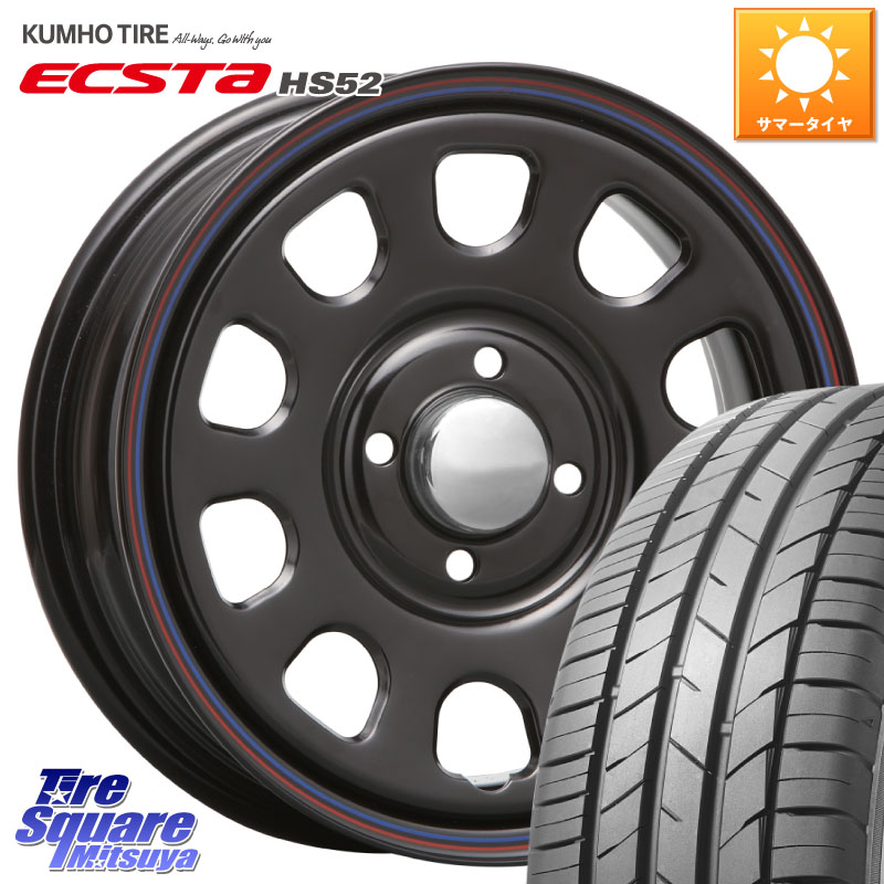 MLJ デイトナ SS DAYTONA SS 15インチ 15 X 6.0J +30 4穴 100 KUMHO ECSTA HS52 エクスタ サマータイヤ 195/50R15