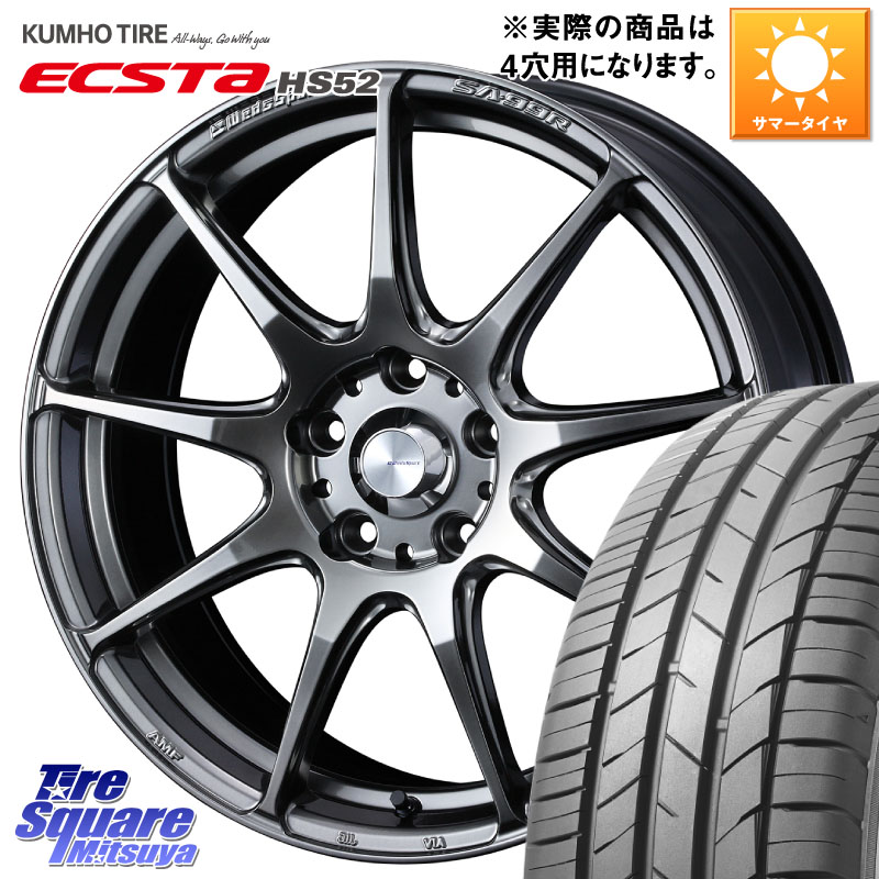 WEDS ウェッズ スポーツ SA99R SA-99R PSB 15インチ 15 X 6.0J +38 4穴 100 KUMHO ECSTA HS52 エクスタ サマータイヤ 195/50R15 70,736円