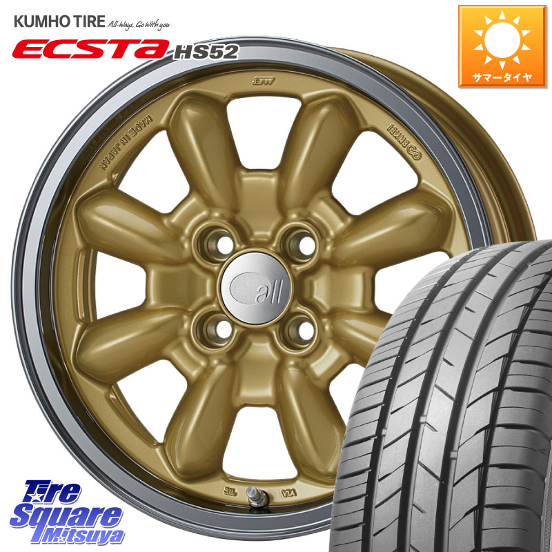 ENKEI エンケイ ALL EIGHTEEN Classical Spoke 15インチ 15 X 6.0J +38 4穴 100 KUMHO ECSTA HS52 エクスタ サマータイヤ 195/50R15
