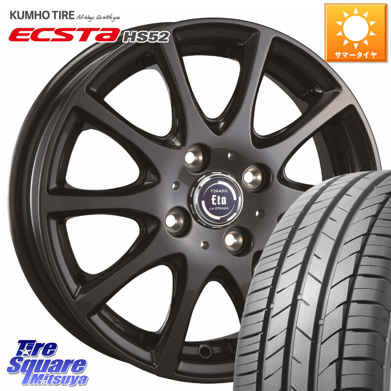 KUMHO ECSTA HS52 エクスタ サマータイヤ 185/55R16阿部商会 ティラード イータ 16X6.0J 42 4穴 100 アクア 160系カローラフィールダー ヤリス ロードスター スイフト4穴 130系ヴィッツ スペイド キューブ CUBE 日産 ポルテ カローラフィールダーハイブリッド カローラ|タイヤスクエアミツヤ