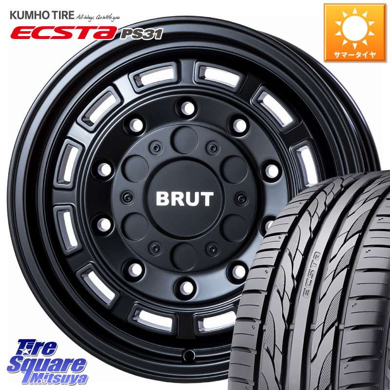 BRUT ブルート BR-70 BR70 ホイール 16インチ 16 X 6.5J +30 5穴 114.3 KUMHO ECSTA PS31 エクスタ サマータイヤ 205/55R16