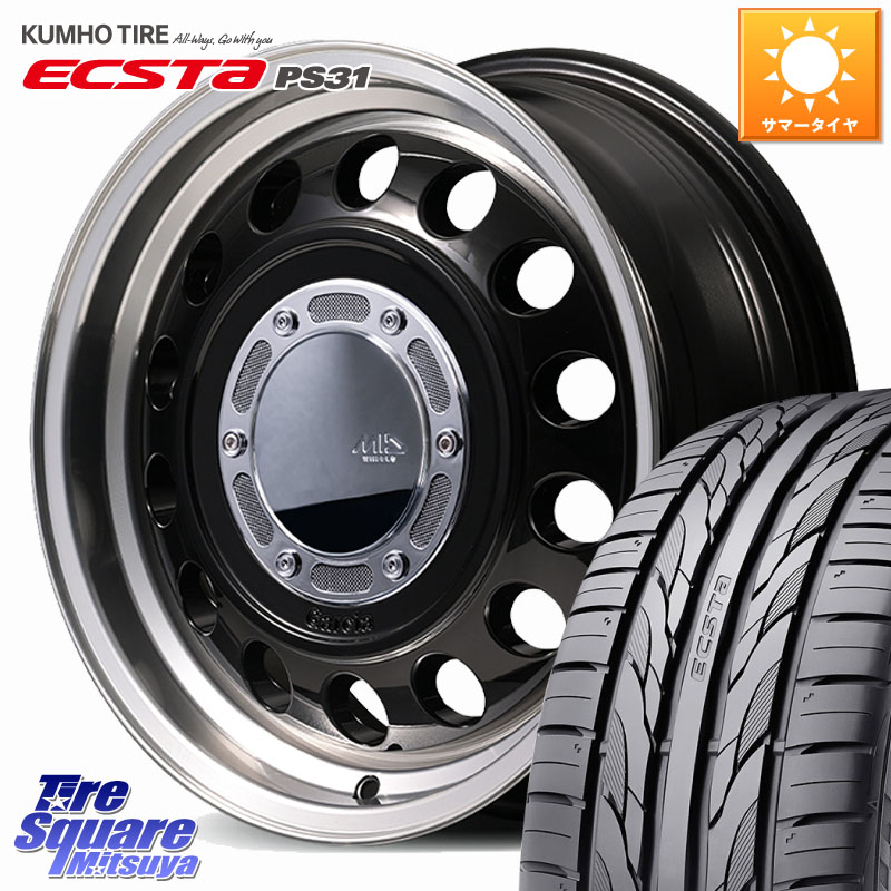 MANARAY MID GARCIA CISCO Type2 ホイール 16インチ 16 X 6.5J(RENAUT KANGOO KW) +40 5穴 108 KUMHO ECSTA PS31 エクスタ サマータイヤ 205/55R16 ルノー カングー2 KW系 ルノー カングービボップ KW系