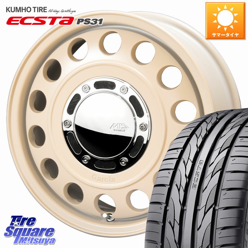MANARAY MID GARCIA CISCO Type2 サンドベージュ 在庫● 16インチ ガルシア シスコ 16 X 6.5J(RENAUT KANGOO KW) +40 5穴 108 KUMHO ECSTA PS31 エクスタ サマータイヤ 205/55R16 ルノー カングー2 KW系 ルノー カングービボップ KW系