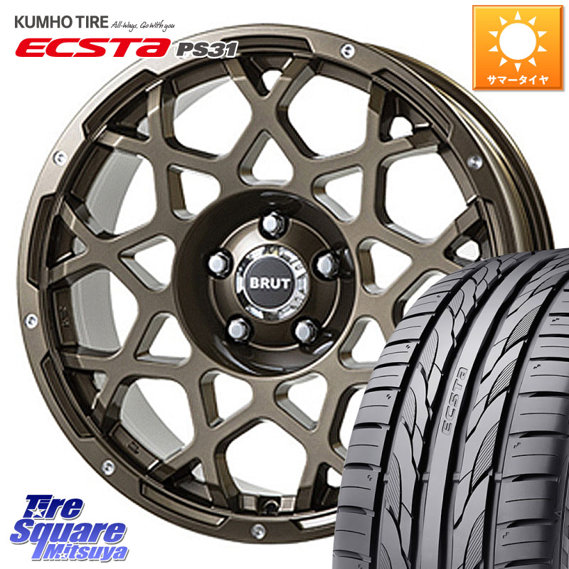 BRUT ブルート BR-55 BR55 ホイール 18インチ 18 X 8.0J +40 5穴 114.3 KUMHO ECSTA PS31 エクスタ サマータイヤ 235/50R18 30系アルファード 30系ヴェルファイア 20系アルファード