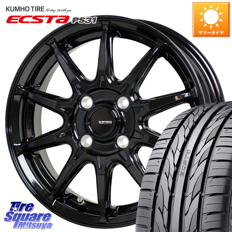 HotStuff G-SPEED G-05 G05 16インチ ジースピード ホイール 16 X 6.0J +45 4穴 100 KUMHO ECSTA PS31 エクスタ サマータイヤ 205/55R16 E13オーラ 50,334円