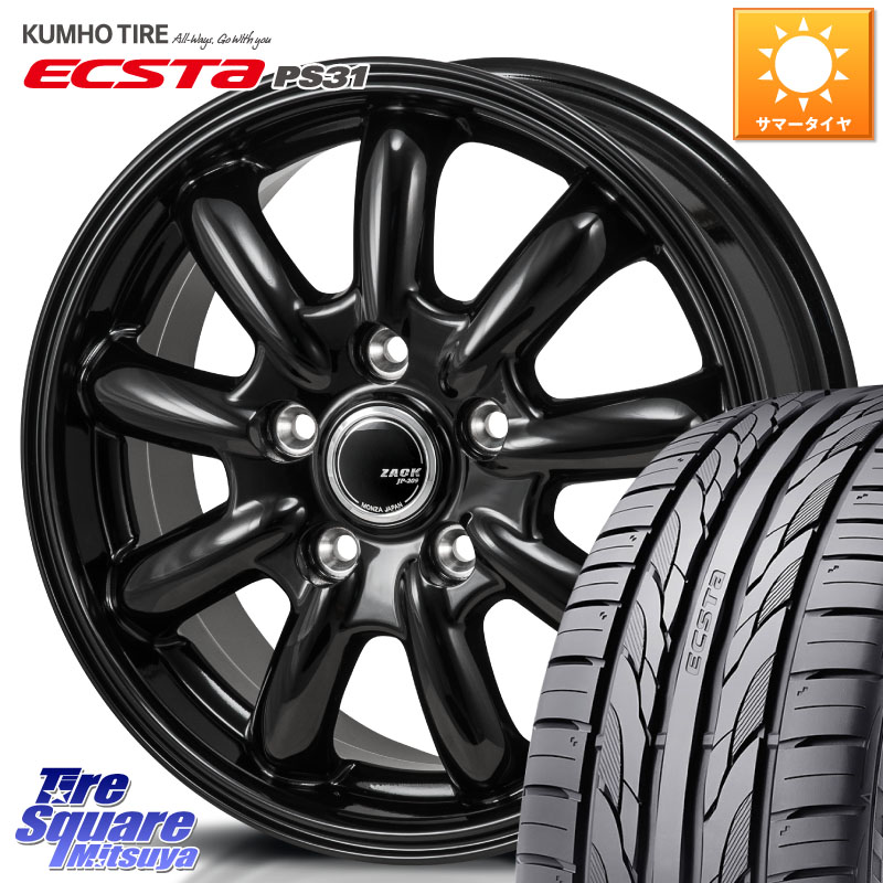 Japan三陽 ZACK JP-209 JP209 ザック ホイール 18 X 7.5J +38 5穴 114.3 KUMHO ECSTA PS31 エクスタ サマータイヤ 225/45R18 リーフ