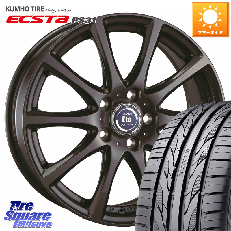 阿部商会 ティラード イータ 18 X 7.5J +38 5穴 114.3 KUMHO ECSTA PS31 エクスタ サマータイヤ 235/50R18 30系アルファード 30系ヴェルファイア 20系アルファード