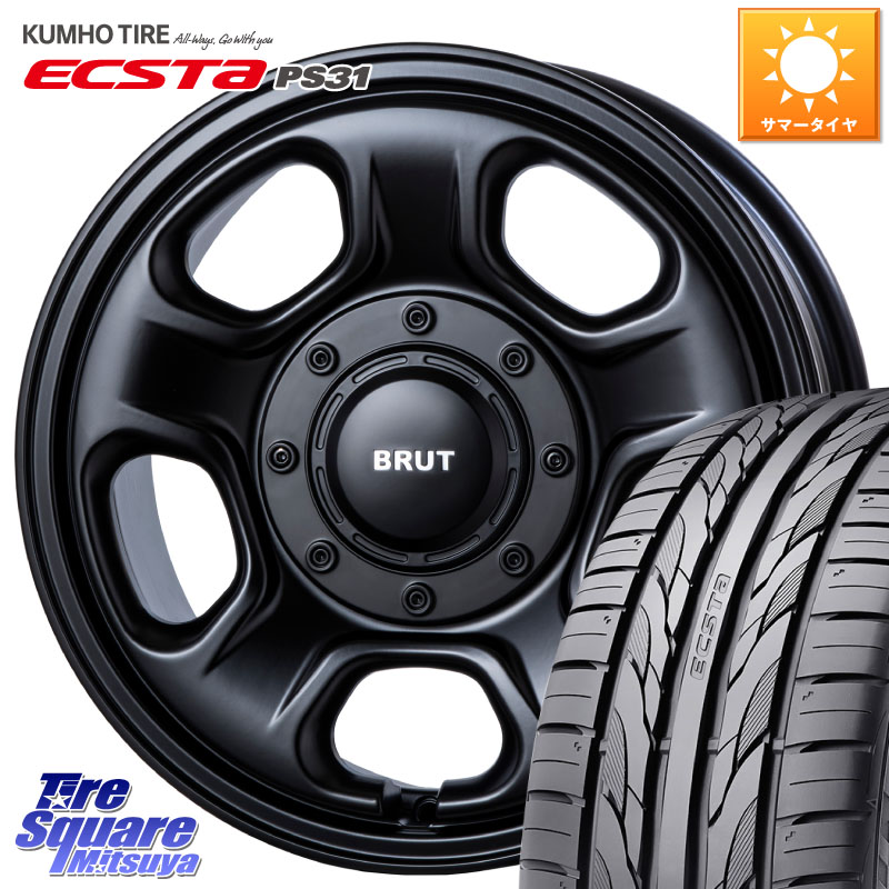BRUT ブルート BR-33 BR33 ホイール 16インチ 16 X 6.5J +30 5穴 114.3 KUMHO ECSTA PS31 エクスタ サマータイヤ 205/55R16