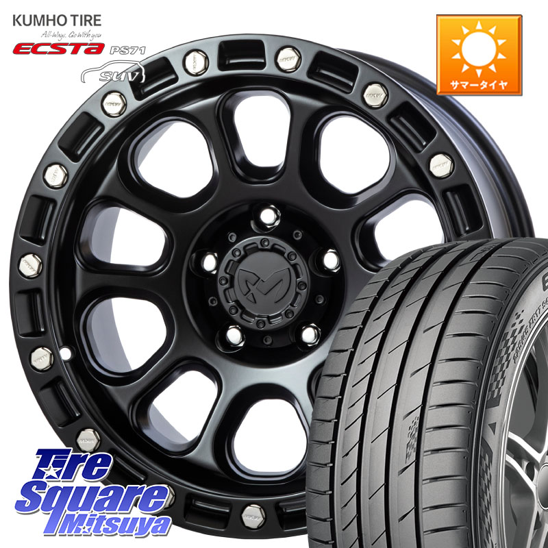 KUMHO ECSTA PS71 SUV エクスタ サマータイヤ 235/65R17MKW M204 ブラックキャット 在庫● 17インチ ★サマーセール★ 17X8.0J 38 5穴 114.3 60系RAV4 RAV4 50系 RAV4 60系|タイヤスクエアミツヤ