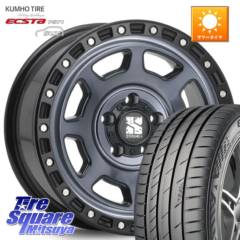MLJ XJ07 XTREME-J 5H IND エクストリームJ 17インチ 17 X 8.0J +35 5穴 114.3 KUMHO ECSTA PS71 SUV エクスタ サマータイヤ 235/65R17