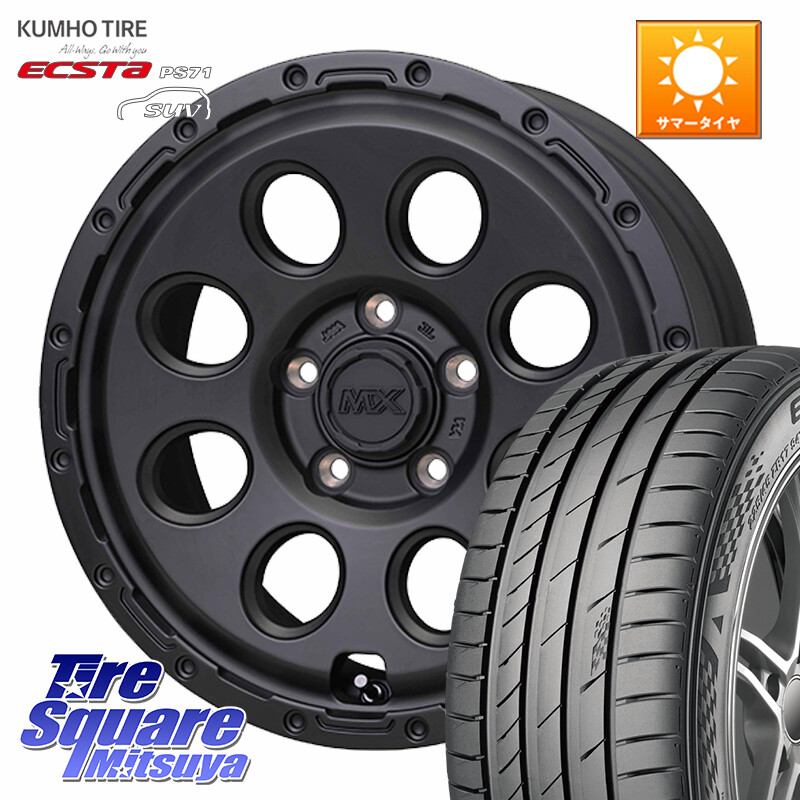 KUMHO ECSTA PS71 SUV エクスタ サマータイヤ 235/65R17HotStuff MAD CROSS RECON マッドクロス リーコン ホイール 17インチ 17X7.0J 50 5穴 114.3 CX-7 CX7 MAZDA CR-V|タイヤスクエアミツヤ