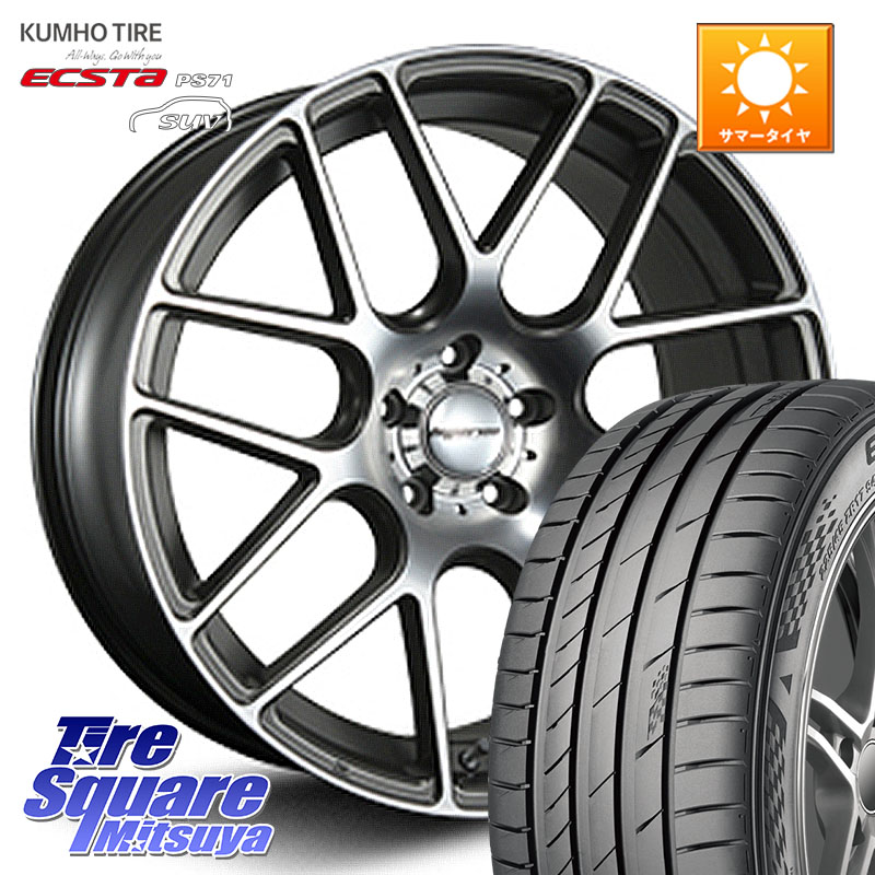 KUMHO ECSTA PS71 SUV エクスタ サマータイヤ 255/50R19MLJ hyperion ハイペリオン CVM ホイール 19インチ 19X8.5J 35 5穴 114.3 アウトランダーPHEV|タイヤスクエアミツヤ