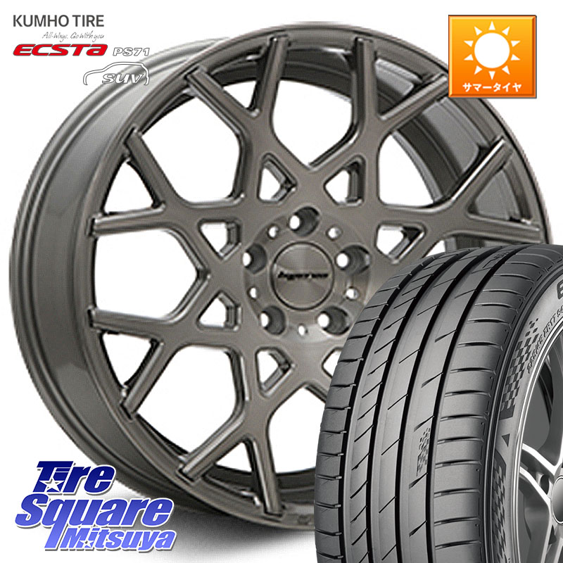 MLJ huperion ハイペリオン CVZ ホイール 22インチ 22 X 9.0J +38 5穴 114.3 KUMHO ECSTA PS71 SUV エクスタ サマータイヤ 265/40R22
