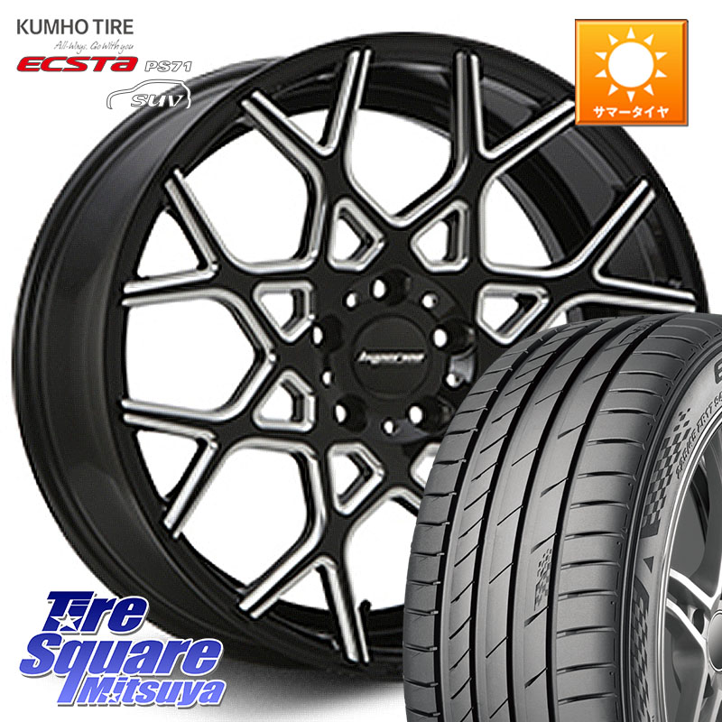 MLJ huperion ハイペリオン CVZ ホイール 20インチ 20 X 8.5J +35 5穴 114.3 KUMHO ECSTA PS71 SUV エクスタ サマータイヤ 255/45R20 アウトランダーPHEV