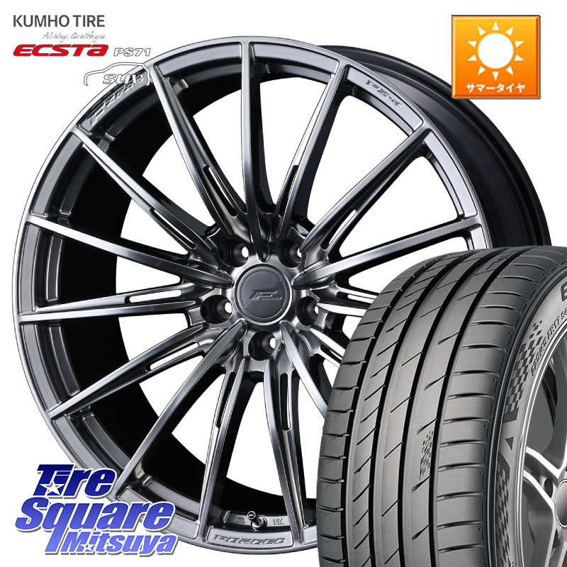 WEDS 【欠品次回05月下旬】 F ZERO FZ4 FZ-4 鍛造 FORGED 21インチ エフゼロ 21 X 9.0J +35 5穴 114.3 KUMHO ECSTA PS71 SUV エクスタ サマータイヤ 255/40R21 アウトランダーPHEV