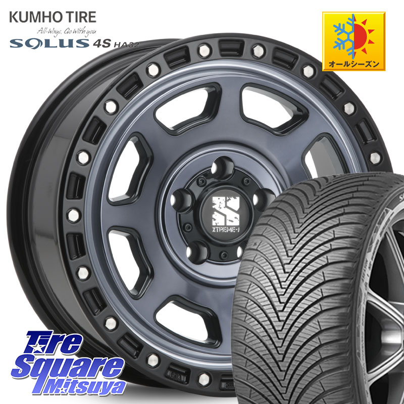 KUMHO SOLUS 4S HA32 ソルウス オールシーズンタイヤ 215/60R16 MLJ XJ07 XTREME-J 5H IND エクストリームJ 16インチ 16 X 7.0J +35 5穴 114.3