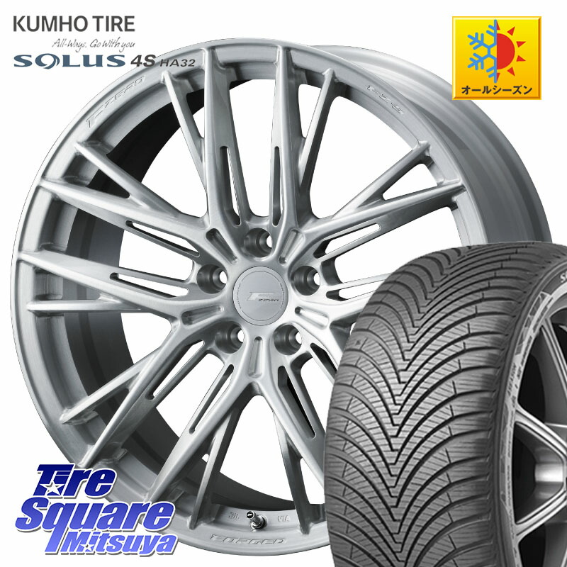 KUMHO SOLUS 4S HA32 ソルウス オールシーズンタイヤ 225/50R18 WEDS F ZERO FZ-5 FZ5 鍛造 FORGED ホイール 18インチ エフゼロ 18 X 8.5J +35 5穴 114.3