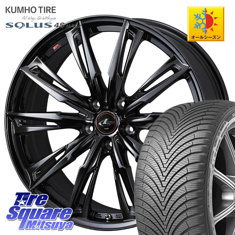 KUMHO SOLUS 4S HA32 ソルウス オールシーズンタイヤ 235/50R18WEDS 40960 LEONIS レオニス GX ホイール 18インチ 18X8.0J 42 5穴 114.3 30系アルファード/ヴェルファイア 20系アルファード ヴェルファイアハイブリッド ヴェルファイア アルファード｜タイヤスクエアミツヤ 110,080円