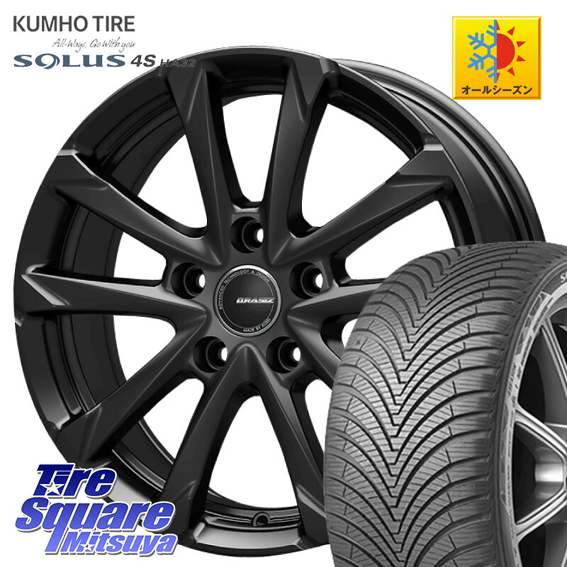 KUMHO SOLUS 4S HA32 ソルウス オールシーズンタイヤ 215/60R17KOSEI QGC720B QRASIZ GC36F クレイシズ ホイール 17インチ 17X7.0J 40 5穴 114.3 カローラクロス CX-30 MX-30 20系アルファード エルグランド 日産 エクストレイル X-TRAIL 日産 ヴェルファイア UX レク|タイヤスクエアミツヤ